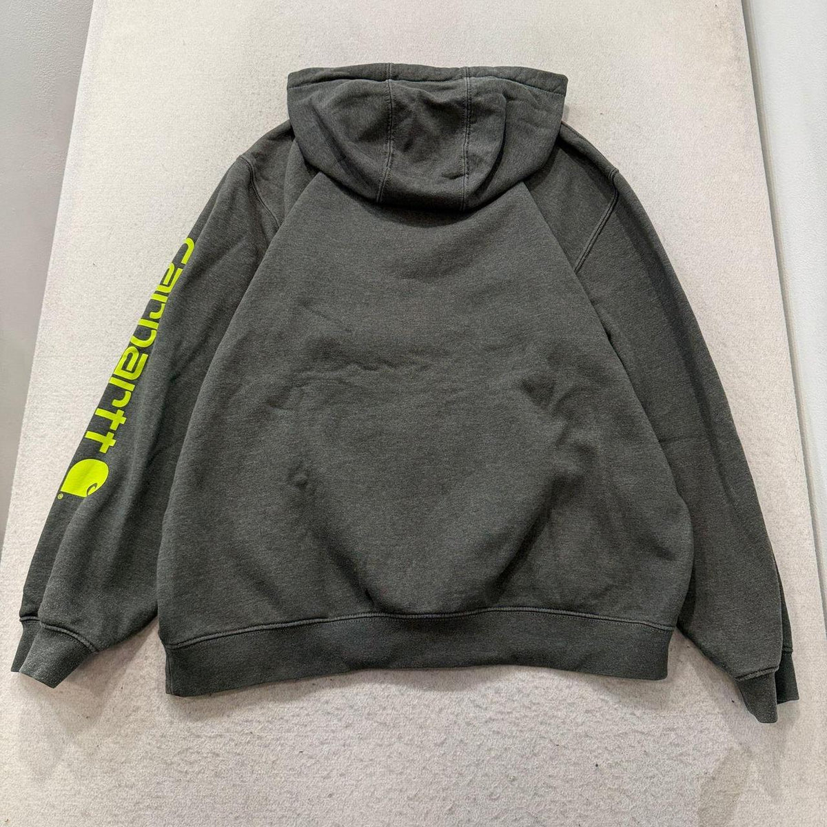 Vintage Y2K 2000's Carhartt Grey Faded Oversized Pullover Hoodie