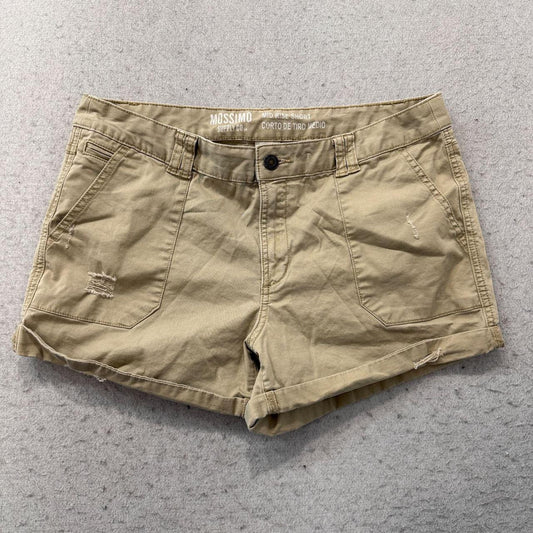 Vintage Y2K 2000's Women's Mossimo Khaki Distressed Shorts
