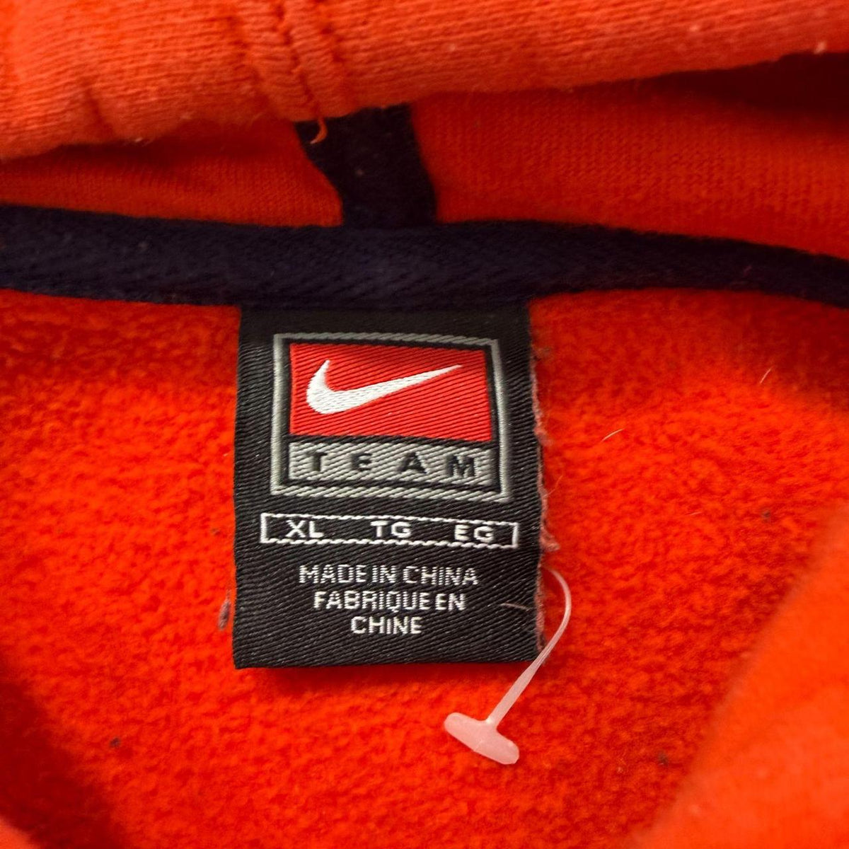 Vintage Y2K 2000's Nike Orange Graphic Oversized Hoodie