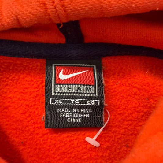 Vintage Y2K 2000's Nike Orange Graphic Oversized Hoodie