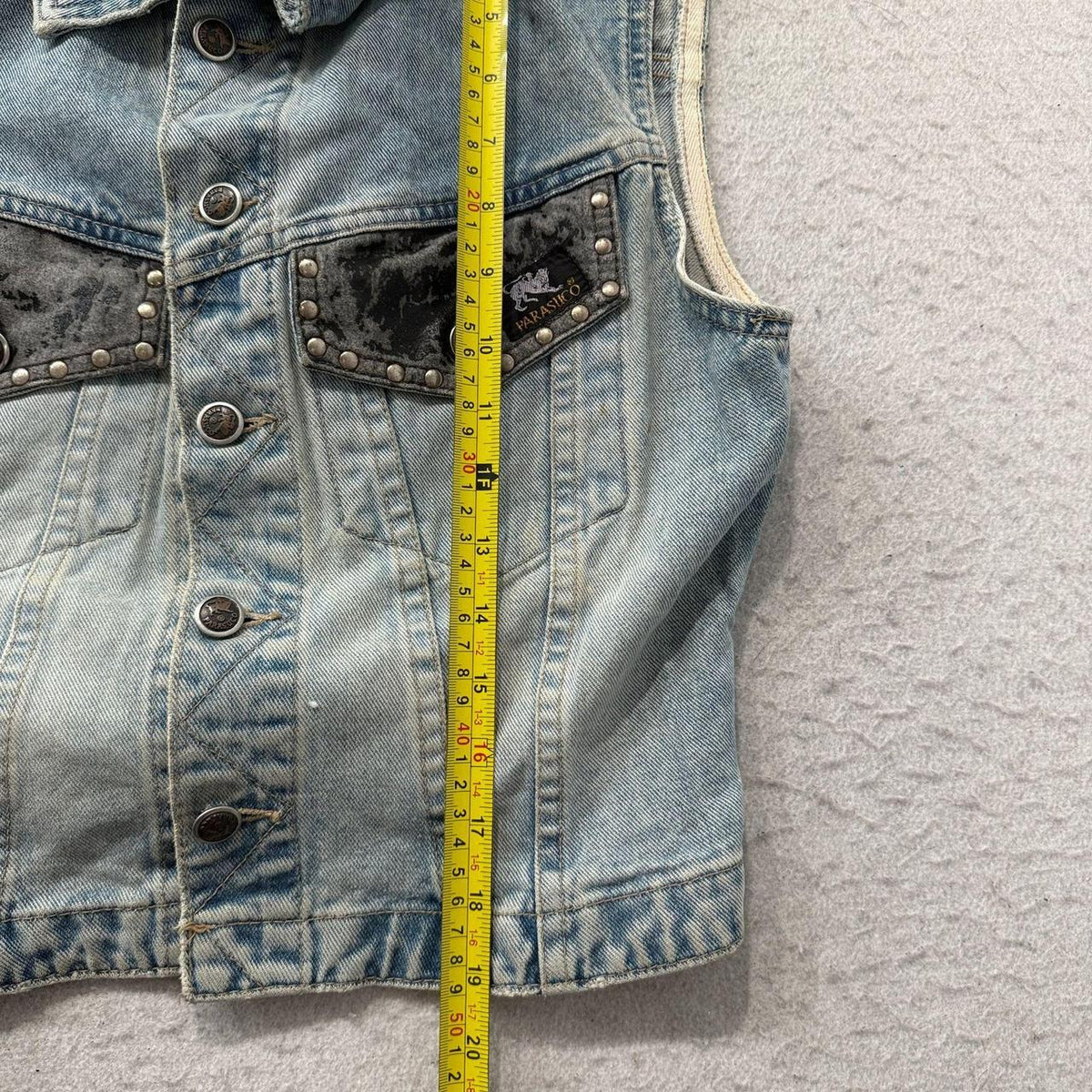 Vintage Y2K 2000's Parasuco Faded Distressed Denim Vest