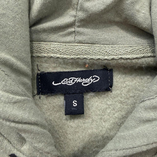 Ed Hardy Sage Green Fleece Hoodie, size S – photo 2 of 7