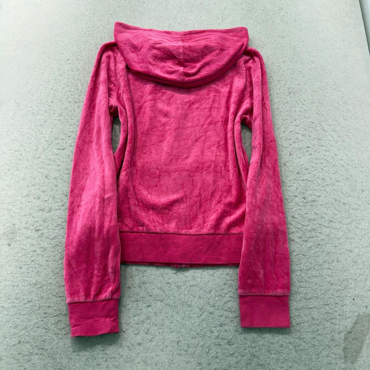Vintage Y2K 2000's Women's Juicy Couture Hot Pink Velour Zip Up Hoodie