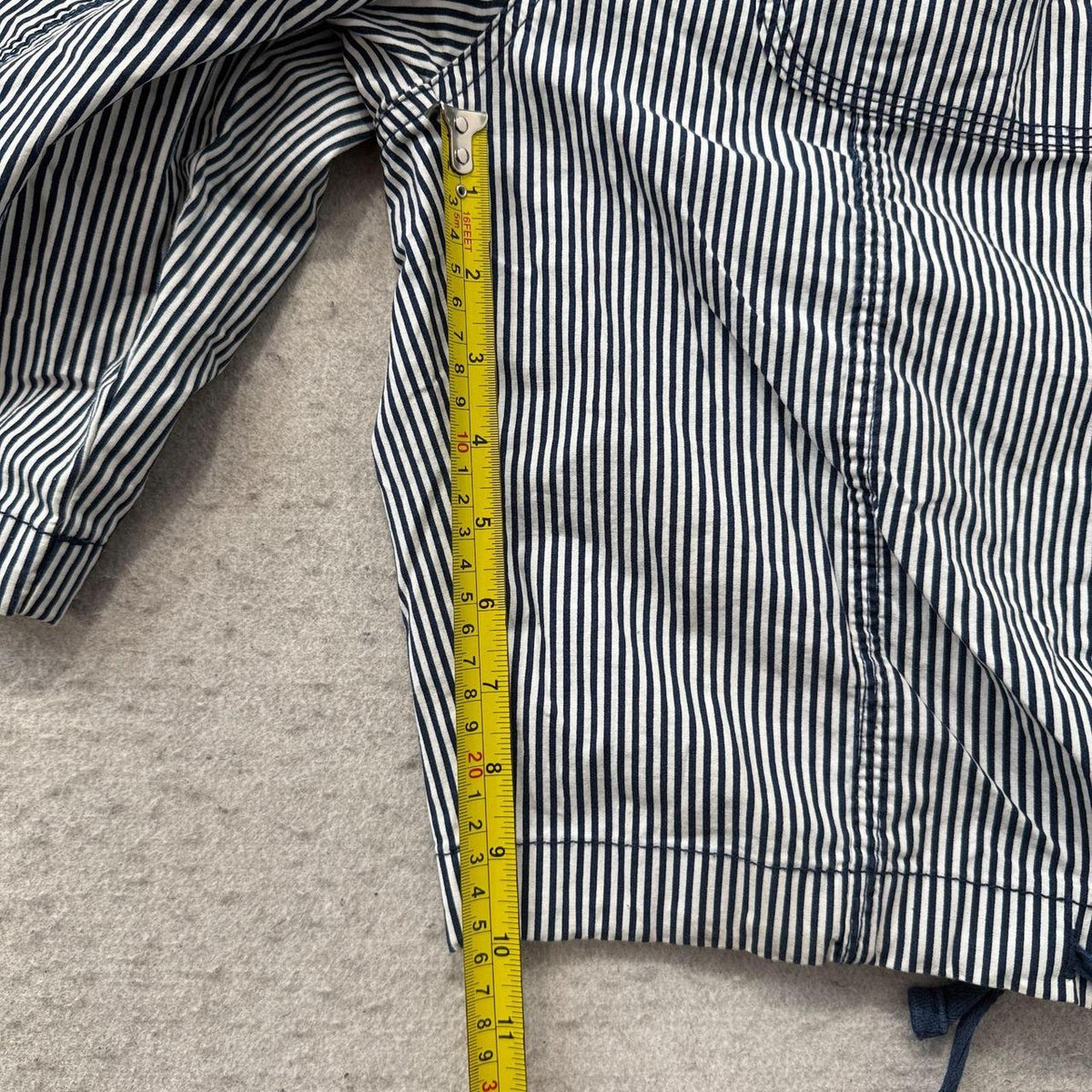 Vintage Y2K 2000's Women's Baggy Navy Striped Cargo Shorts