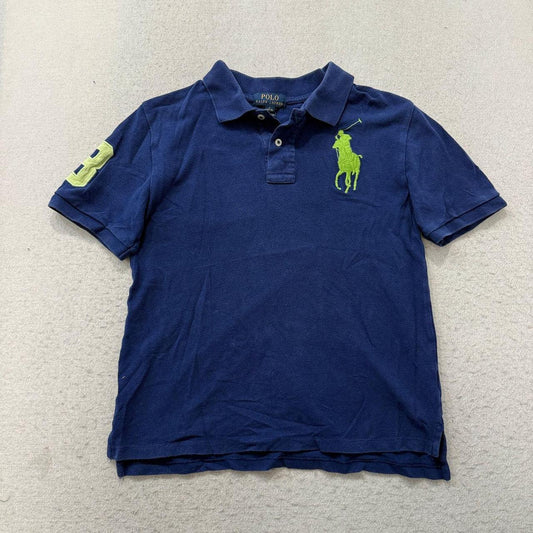 Vintage Y2K 2000's Polo Ralph Lauren Navy Faded Polo Shirt