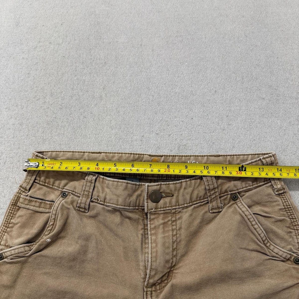 Vintage Y2K 2000's Carhartt Khaki Faded Baggy Carpenter Pants
