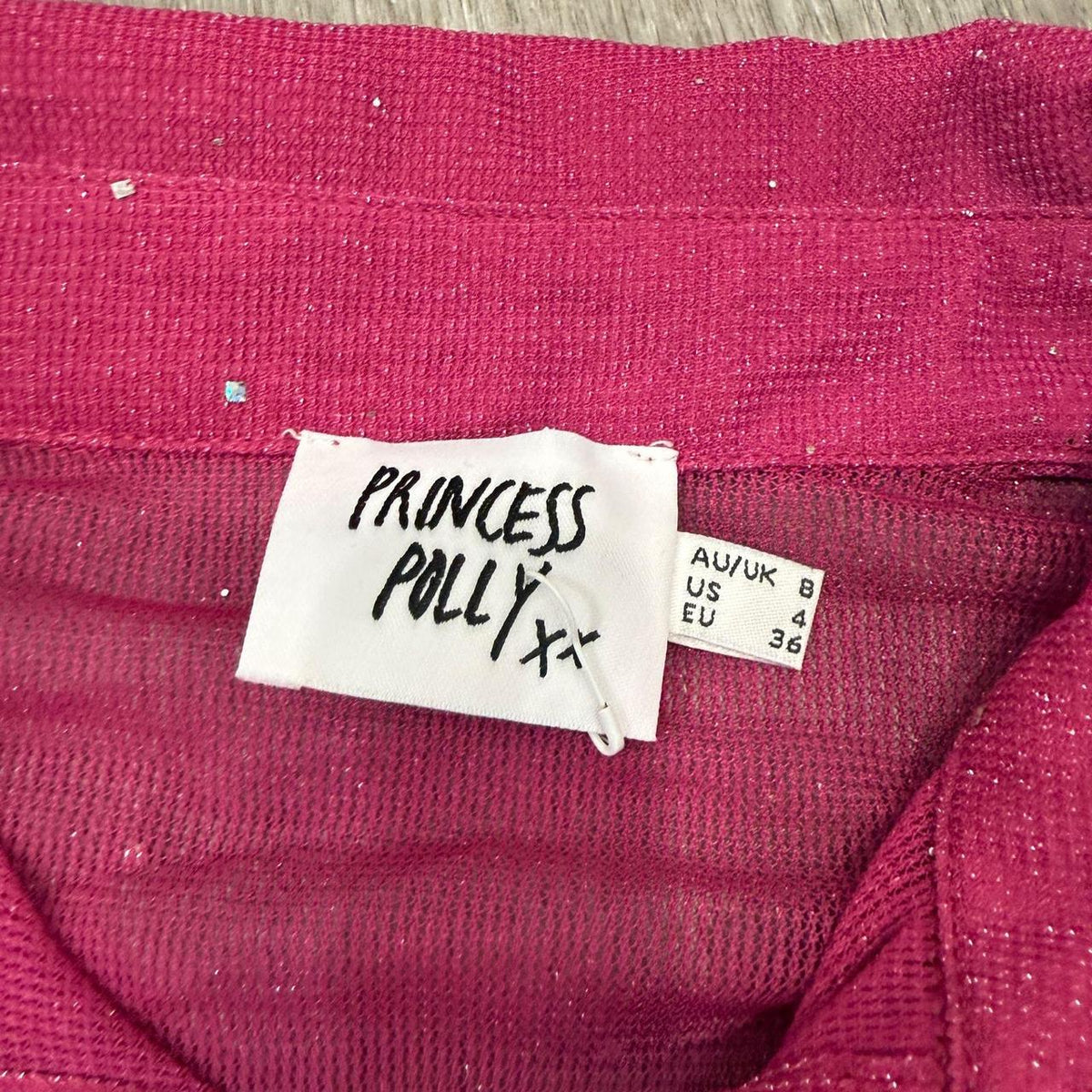 Vintage Y2K 2000's Women's Hot Pink Magenta Fitted Button Up Shirt