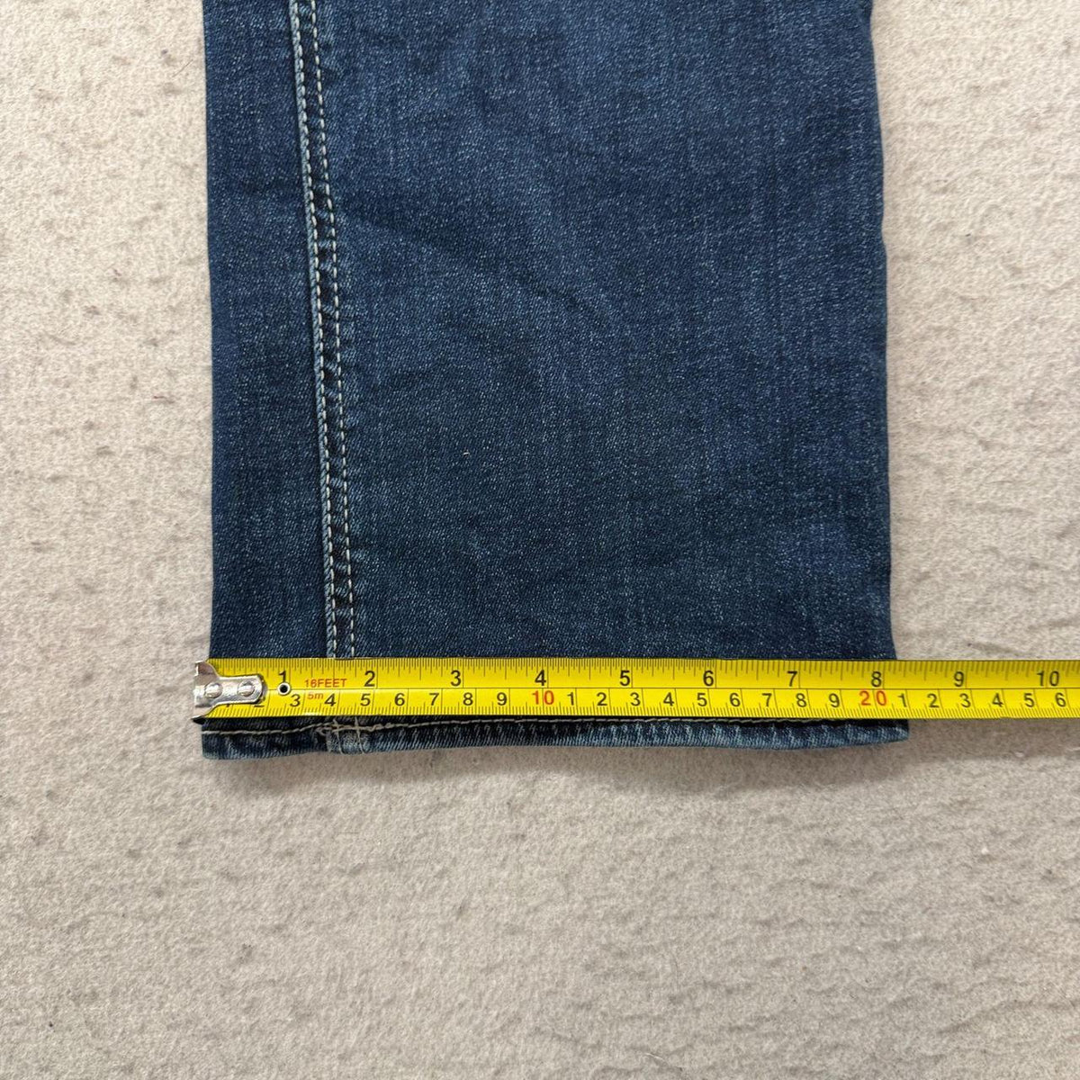 Vintage Y2K 2000's Dark Wash Distressed Open Leg Jeans