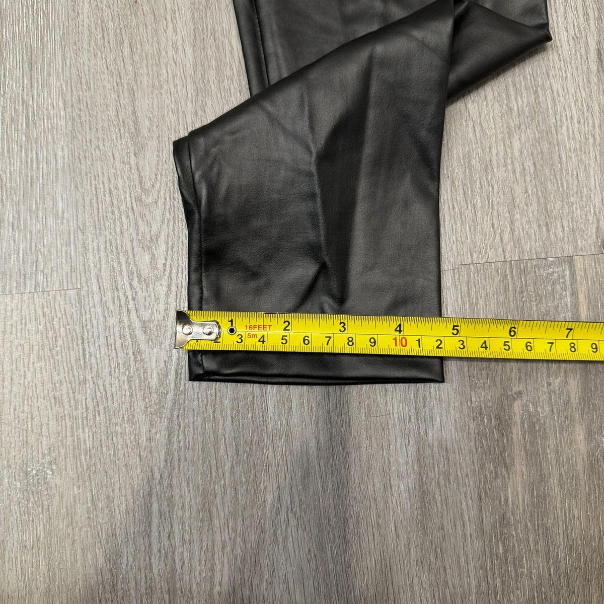 Vintage Y2K 2000's Women's Black Open Leg Leather Pants