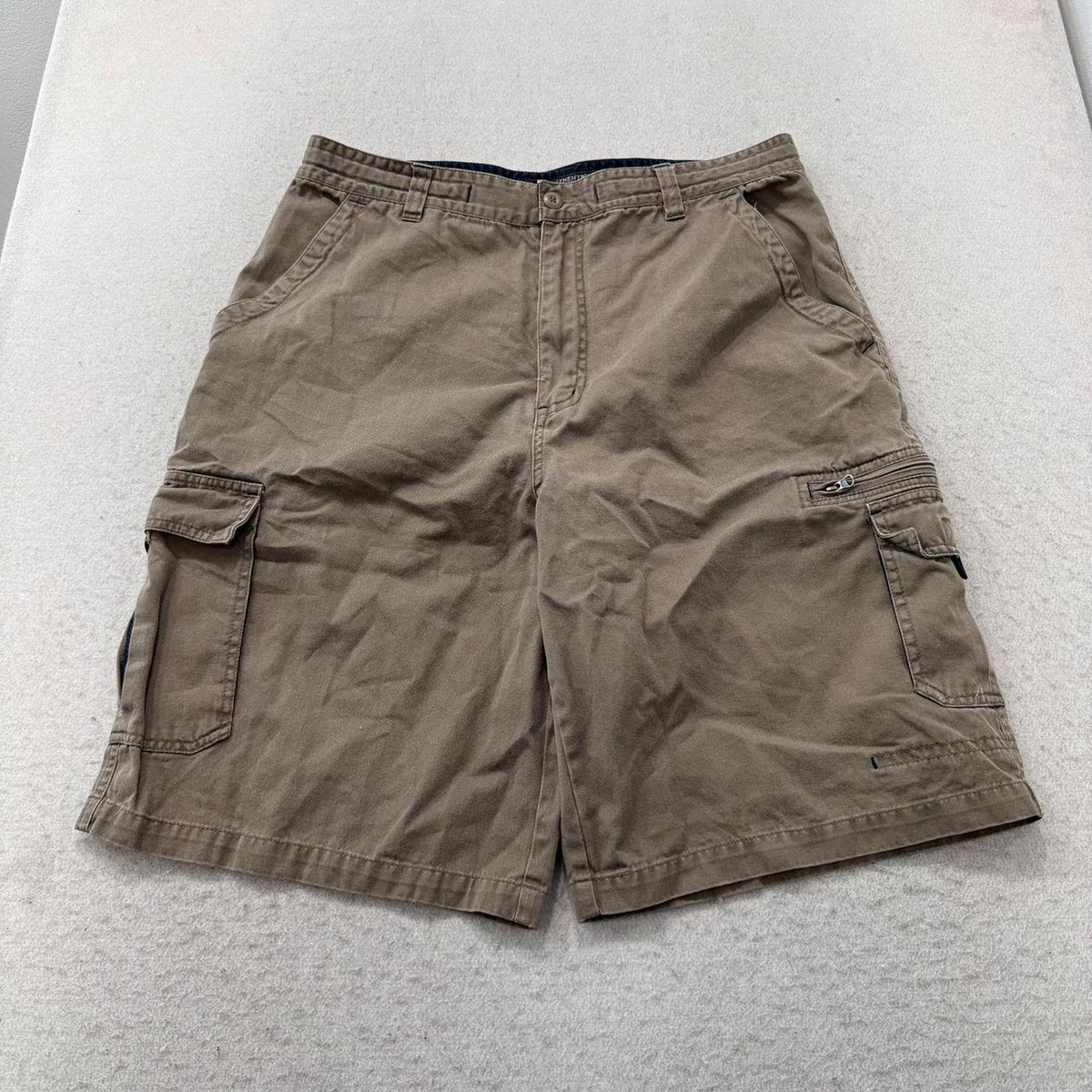 Vintage Y2K 2000's Faded Glory Khaki Baggy Faded Cargo Shorts