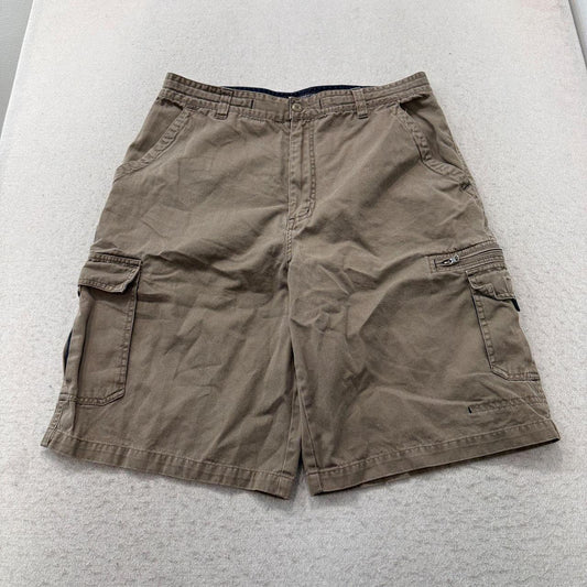Vintage Y2K 2000's Faded Glory Khaki Baggy Faded Cargo Shorts