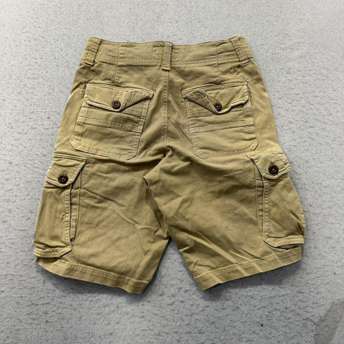 Vintage Y2K 2000's American Eagle Khaki Baggy Cargo Shorts