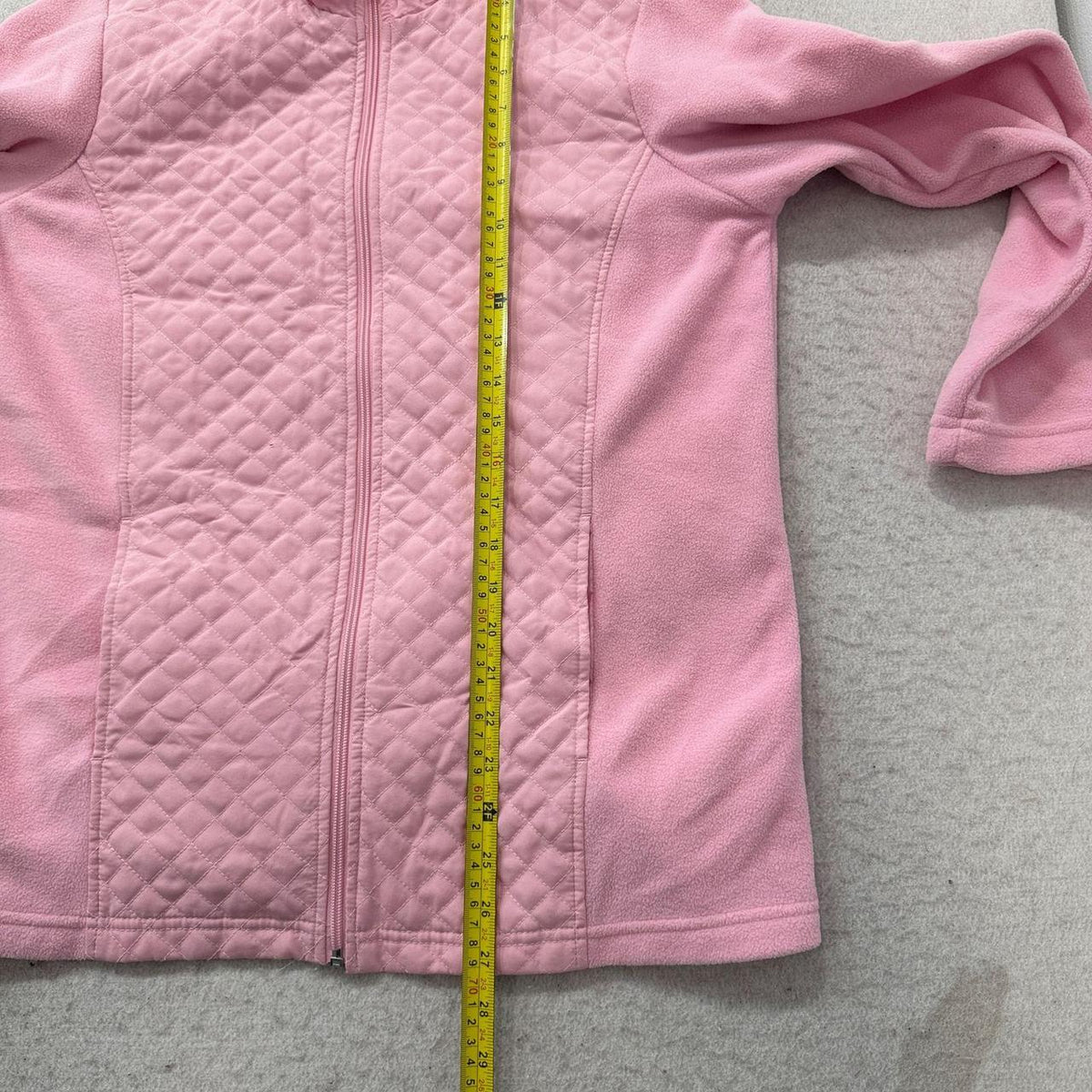 Vintage Y2K 2000's Women's Blair Pink Quilted Zip Up Fleece Jacket