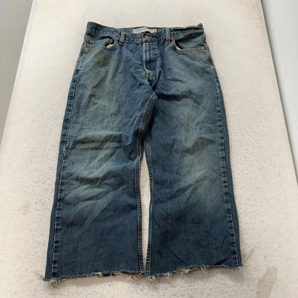 Vintage Y2K 2000's Levi's Faded Bootcut Distressed Denim Shorts