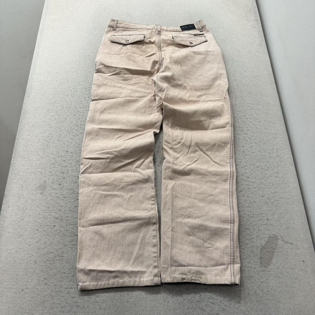Vintage Y2K 2000's Women's Cream Baggy Cotton Pants