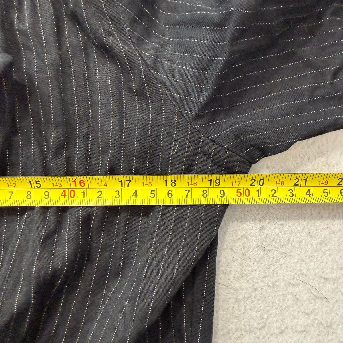 Vintage Y2K 2000's Women's Maurices Black Pinstripe Oversized Blazer