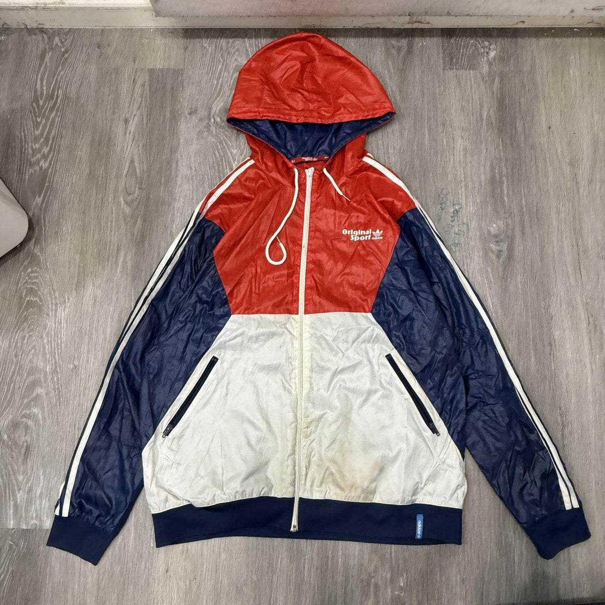Vintage Y2K 2000's Adidas Red Boxy Windbreaker Jacket