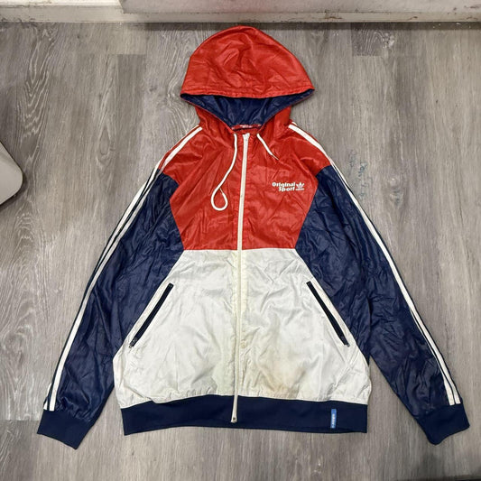 Vintage Y2K 2000's Adidas Red Boxy Windbreaker Jacket