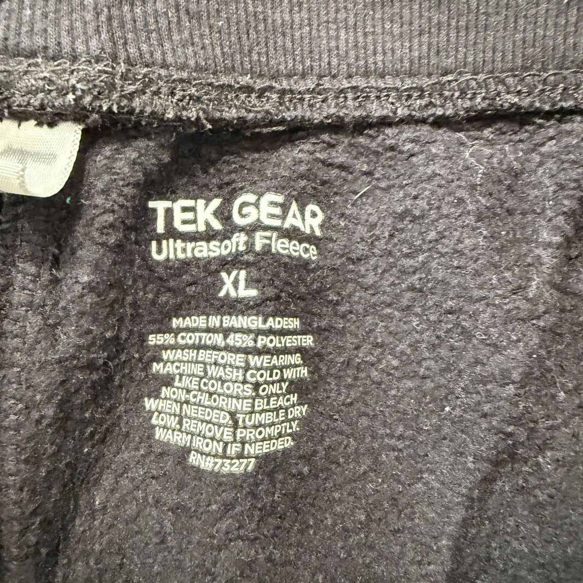 Vintage Y2K 2000's Tek Gear Black Baggy Fleece Sweatpants