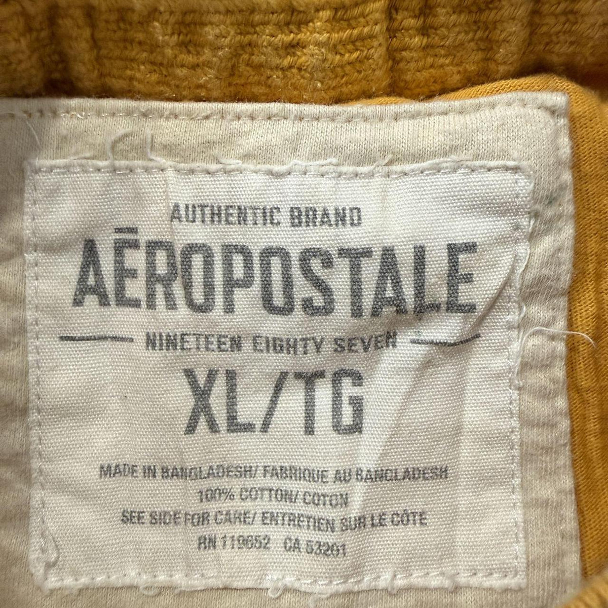 Vintage Y2K 2000's Aeropostale Mustard Yellow Graphic Tee