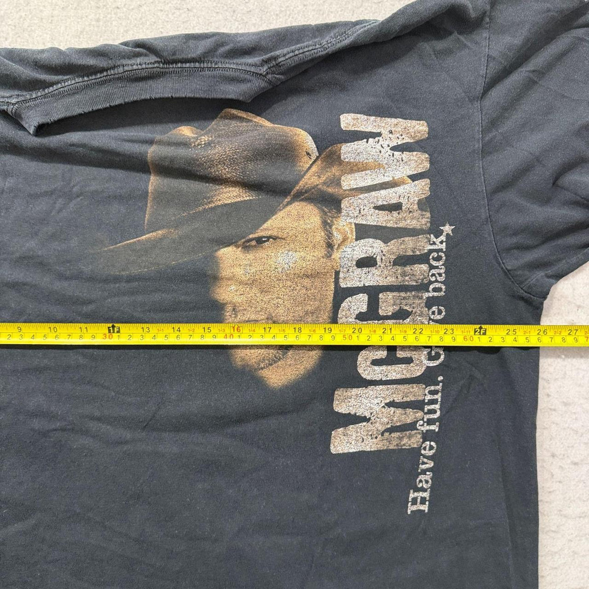 Vintage Y2K 2000's Faded Distressed Black Graphic Tee