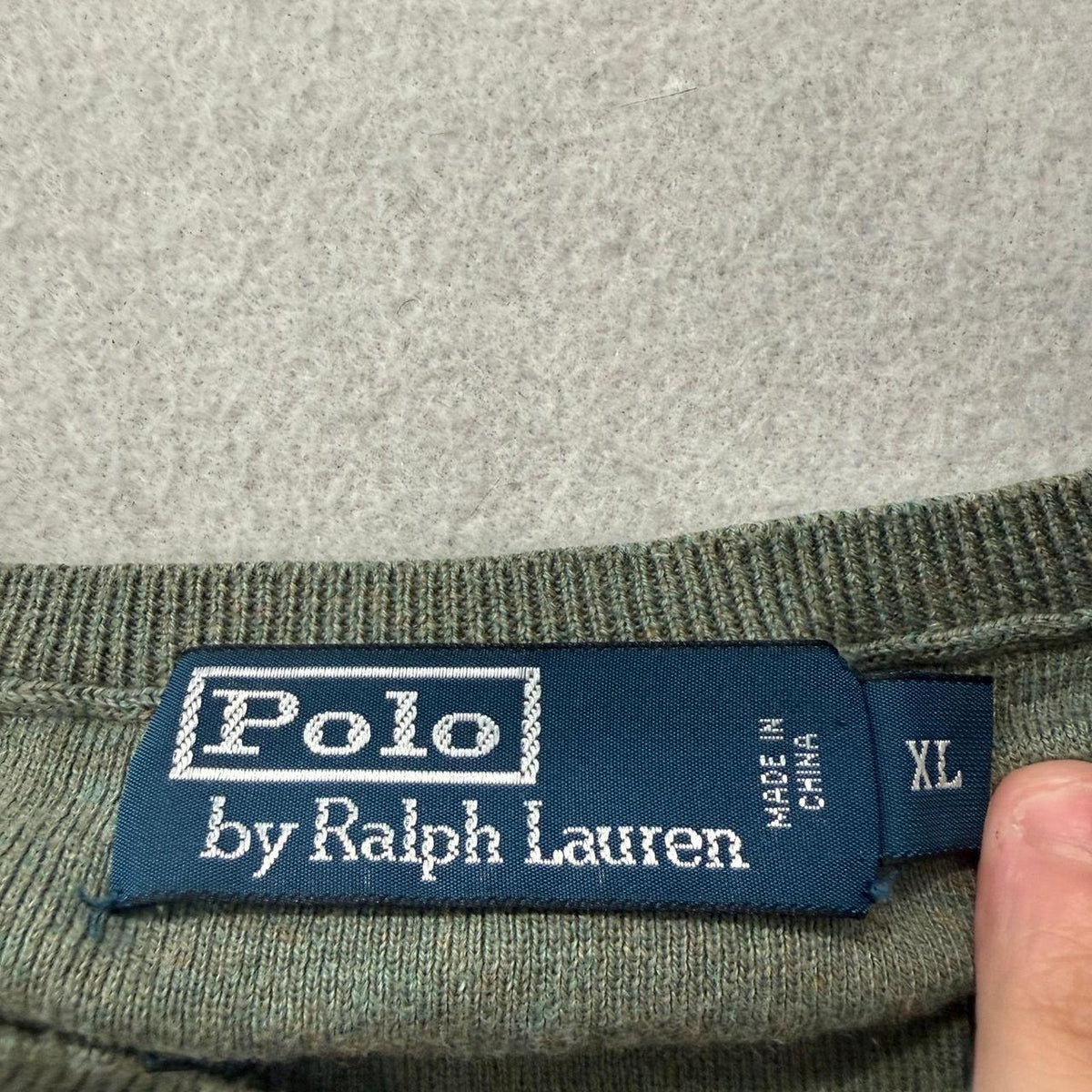 Vintage Y2K 2000's Polo Ralph Lauren Sage Green Boxy Crewneck Sweatshirt