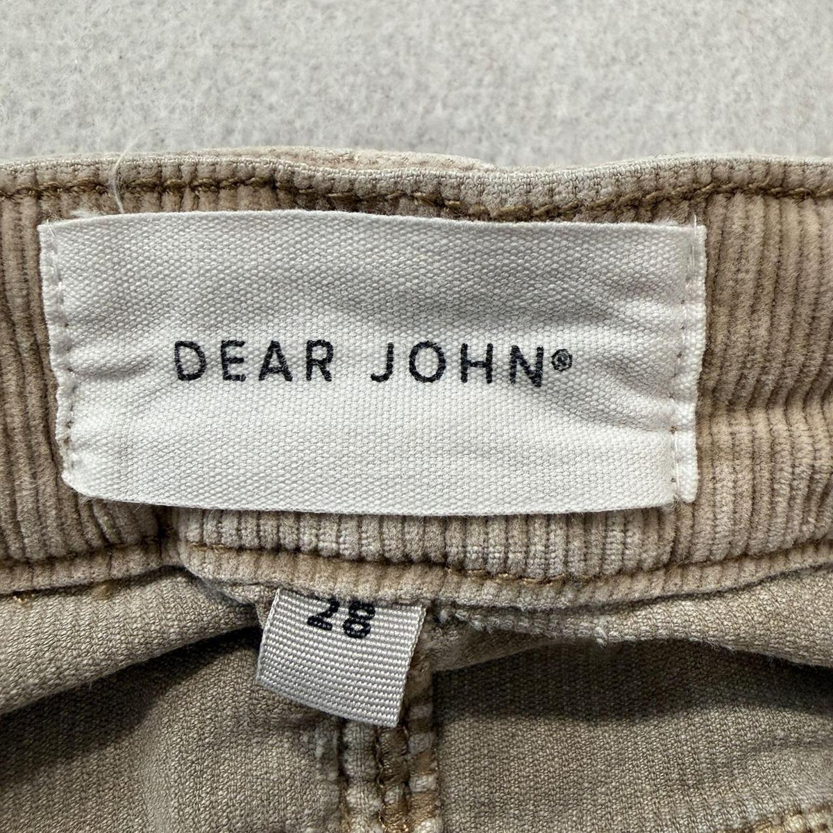 Vintage Y2K 2000's Dear John Tan Beige Open Leg Corduroy Pants