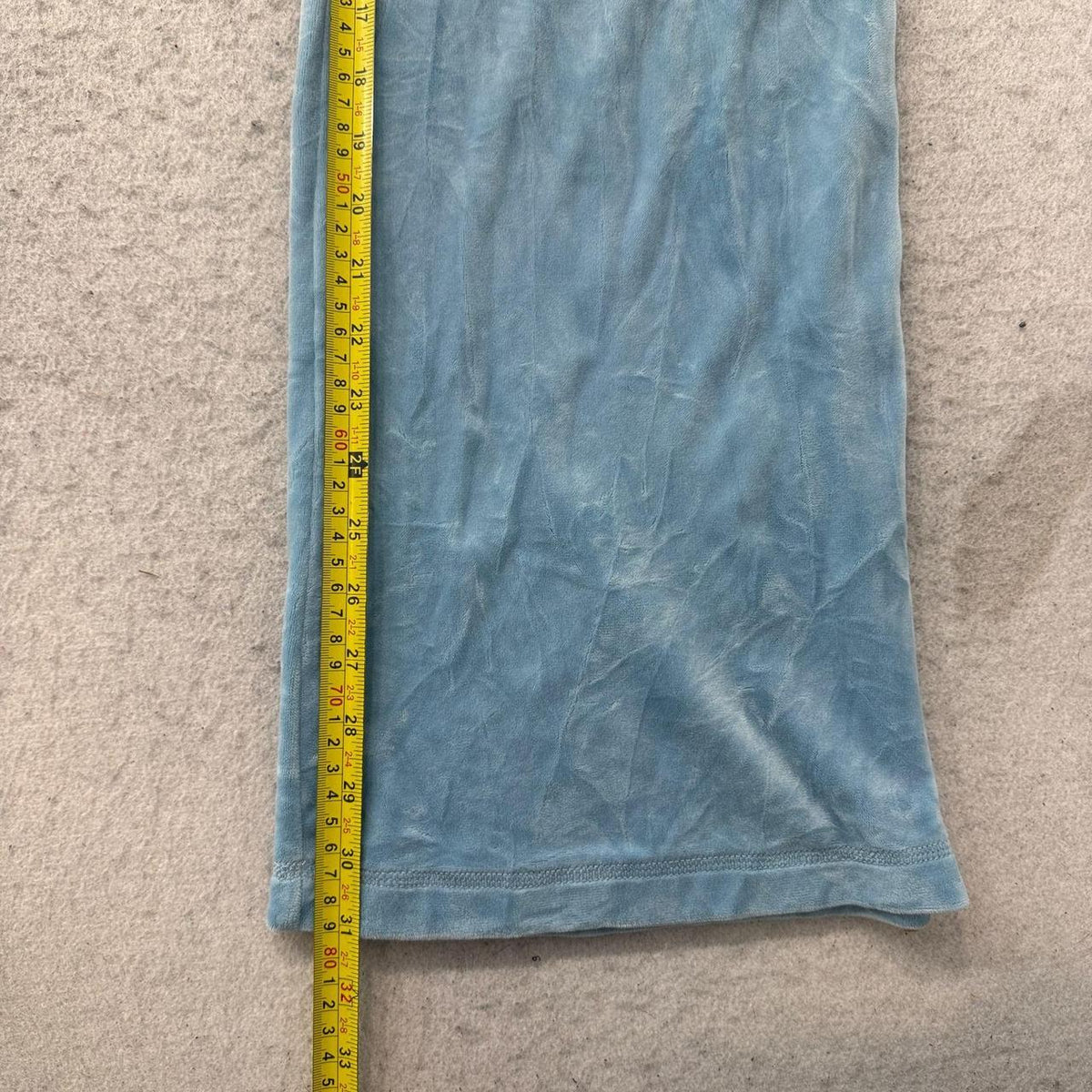 Vintage Y2K 2000's Women's Juicy Couture Light Blue Flare Velour Pants