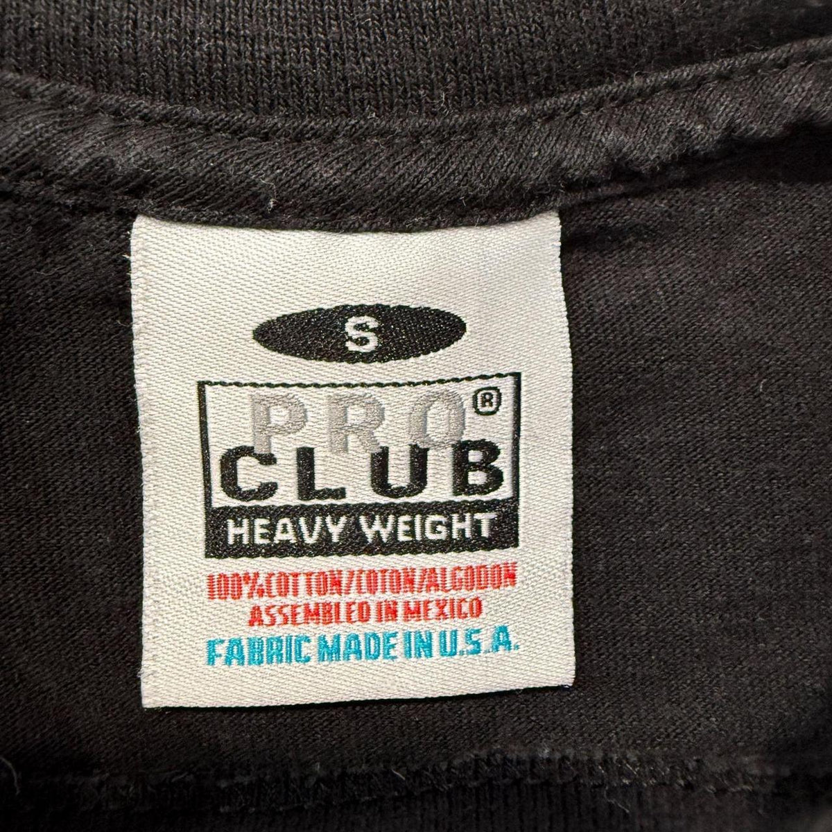 Vintage Y2K 2000's Pro Club Black Faded Boxy Heavyweight Tee