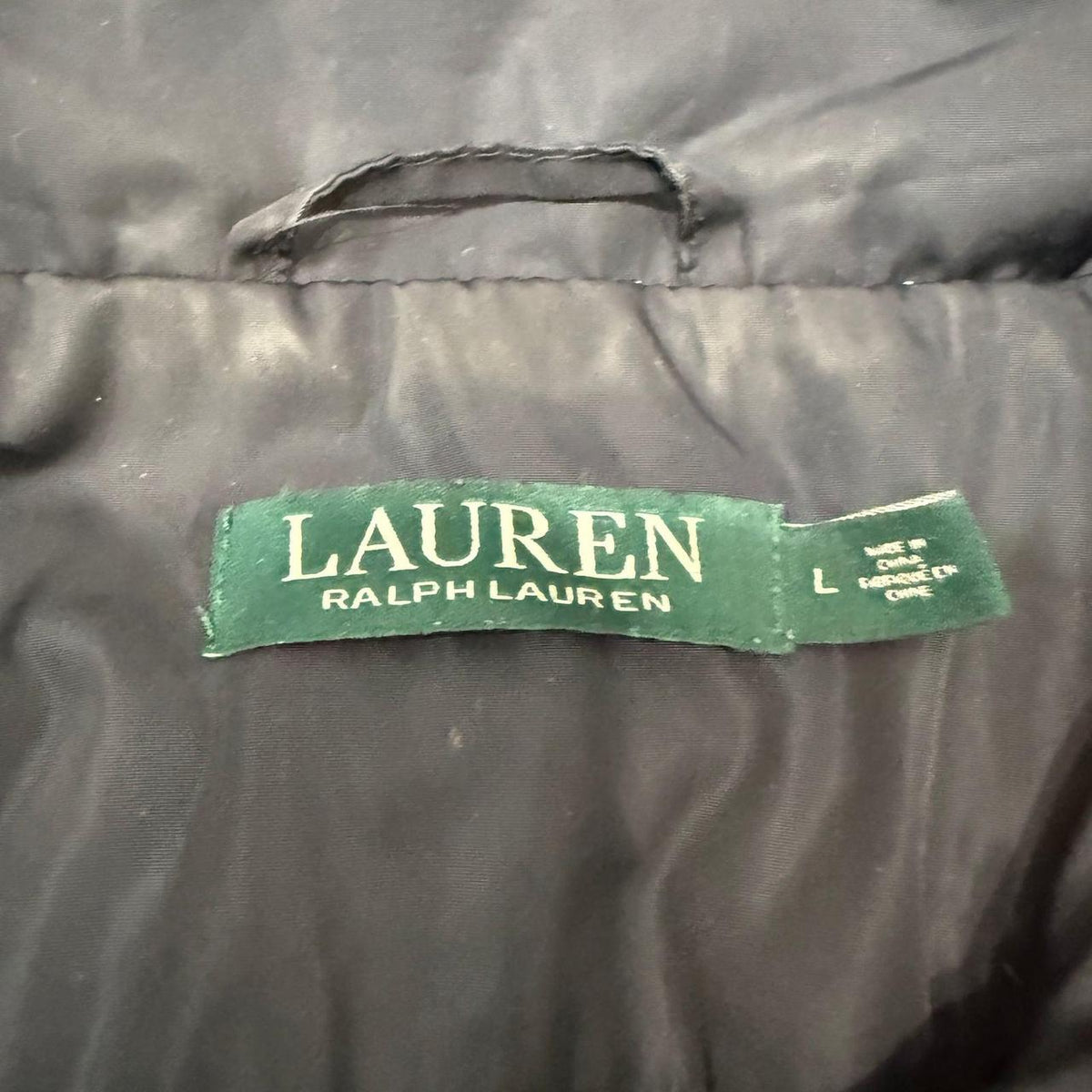 Vintage Y2K 2000's Women's Lauren Ralph Lauren Navy Oversized Puffer Jacket