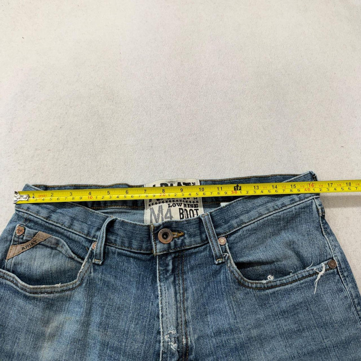 Vintage Y2K 2000's Ariat Faded Distressed Bootcut Jeans