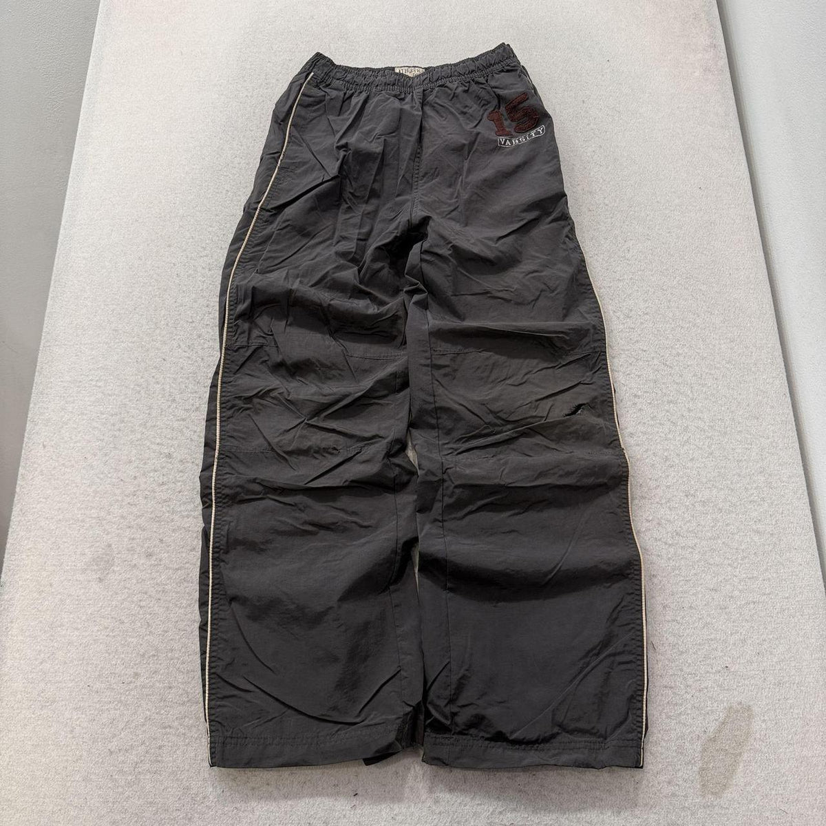 Vintage Y2K 2000's Women's Black Baggy Nylon Track Pants