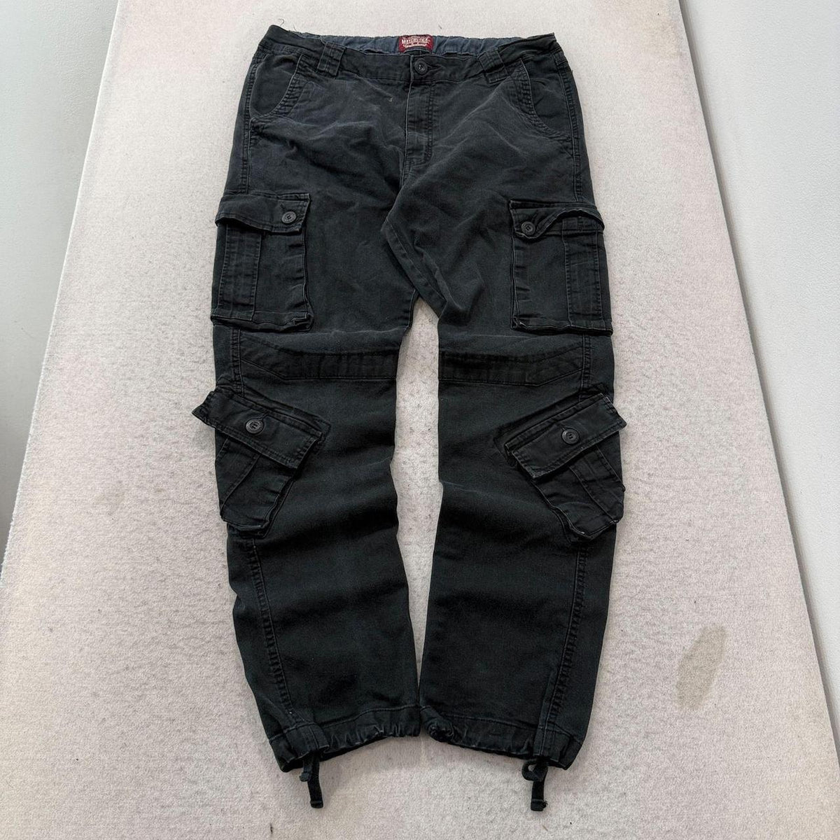 Vintage Y2K 2000's Matchstick Black Baggy Cargo Pants