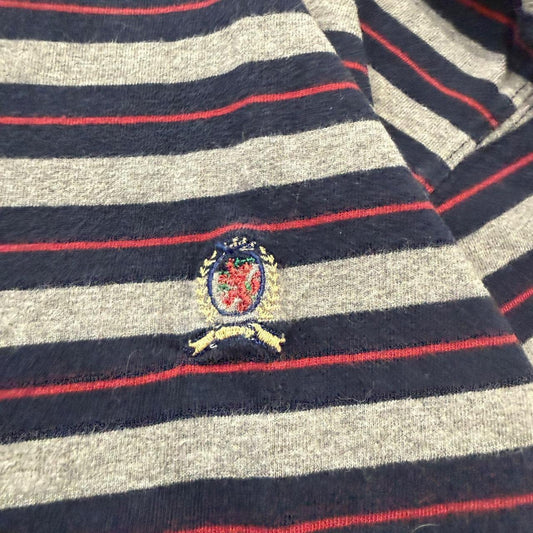 Vintage Y2K 2000's Tommy Hilfiger Navy Striped Turtleneck Knit