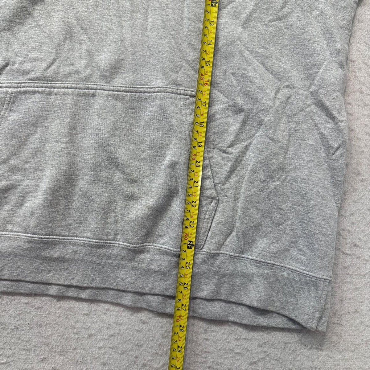 Vintage Y2K 2000's Port & Company Heather Grey Spellout Graphic Hoodie