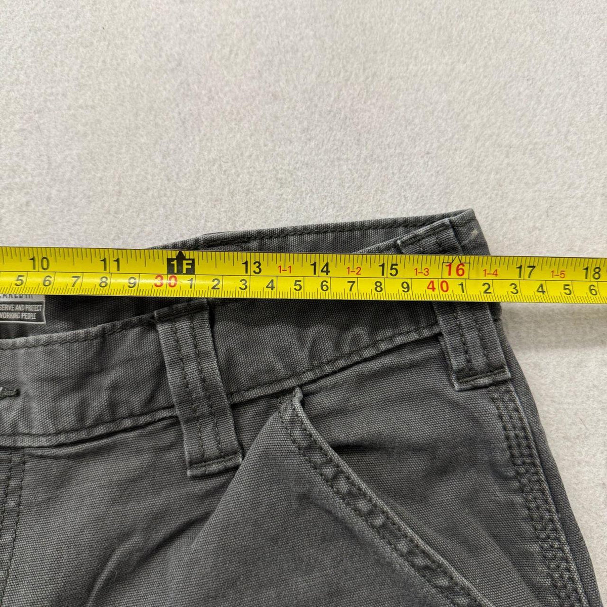Vintage Y2K 2000's Carhartt Charcoal Grey Faded Carpenter Pants