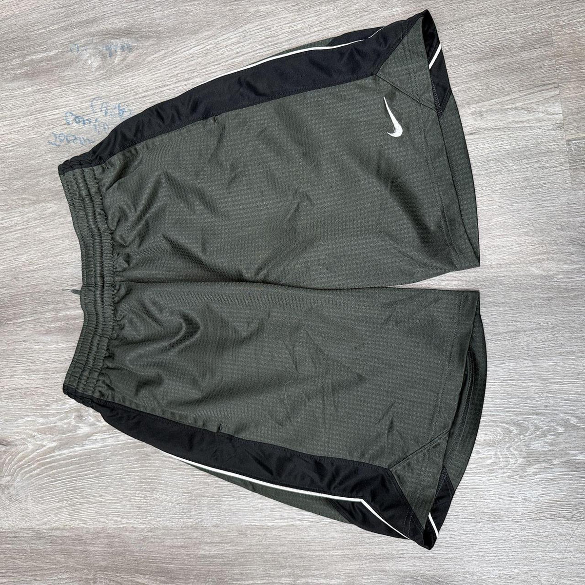 Vintage Y2K 2000's Nike Olive Green Baggy Track Shorts