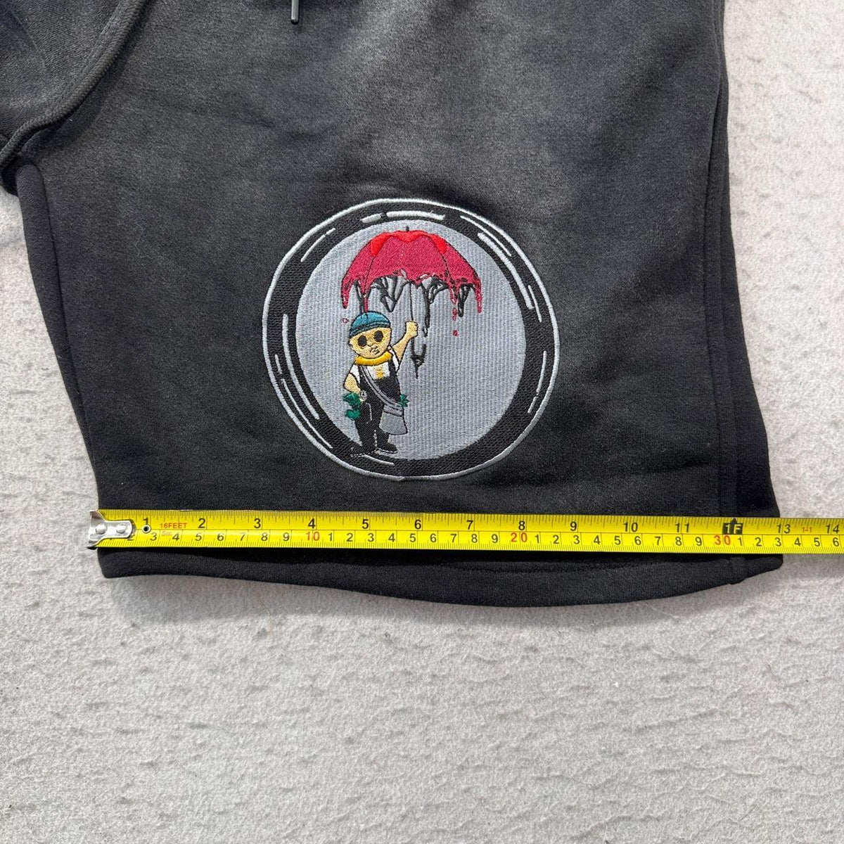 Vintage Y2K 2000's Black Graphic Faded Sweat Shorts