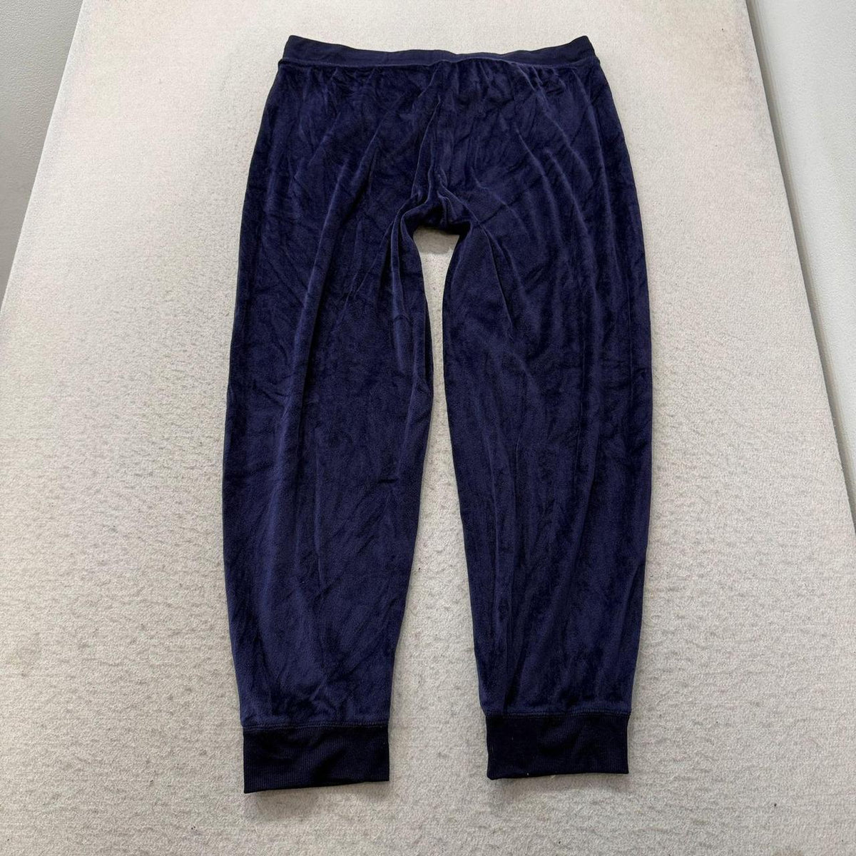 Vintage Y2K 2000's Honeydew Navy Baggy Velour Track Pants