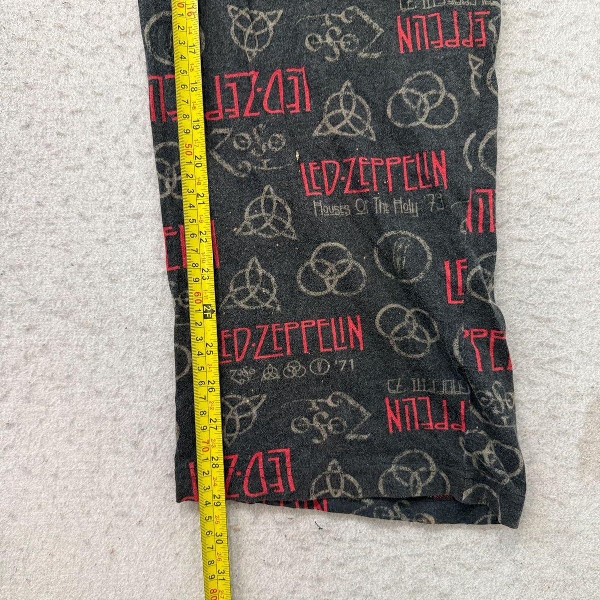 Vintage 90s Led Zeppelin Faded Charcoal Graphic Pajama Pants