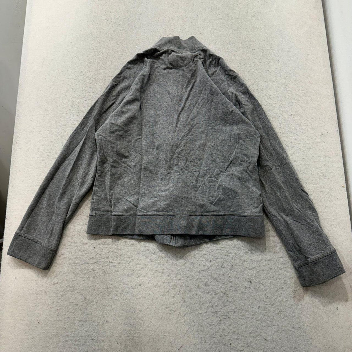 Vintage Y2K 2000's Women's Jones New York Boxy Grey Zip Up Track Jacket