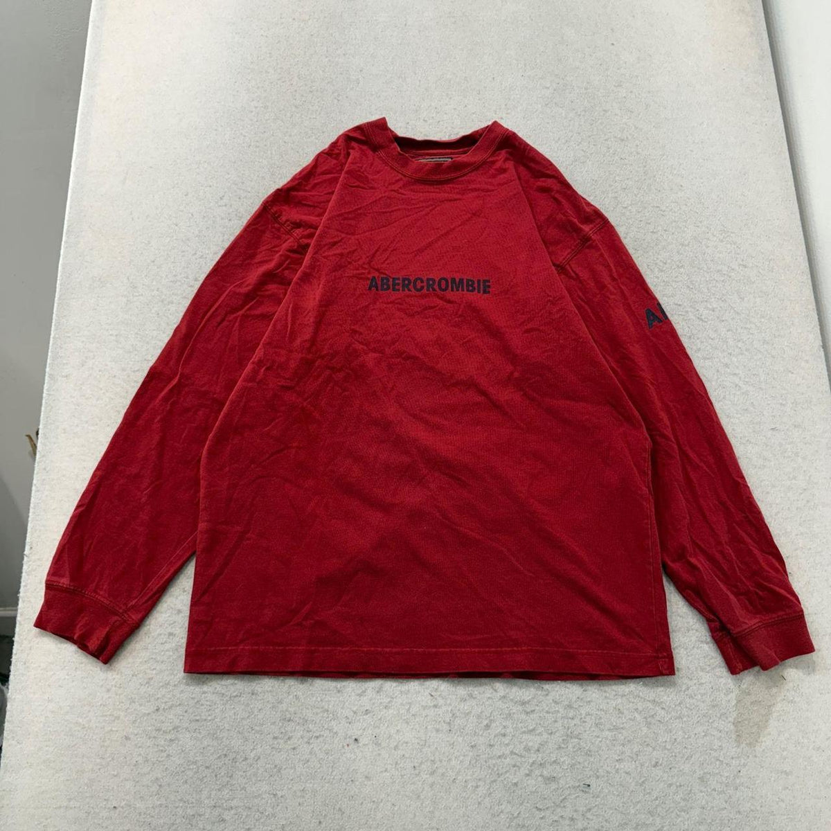 Vintage Y2K 2000's Abercrombie & Fitch Red Long Sleeve Tee