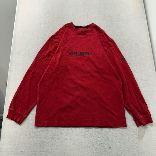 Vintage Y2K 2000's Abercrombie & Fitch Red Long Sleeve Tee