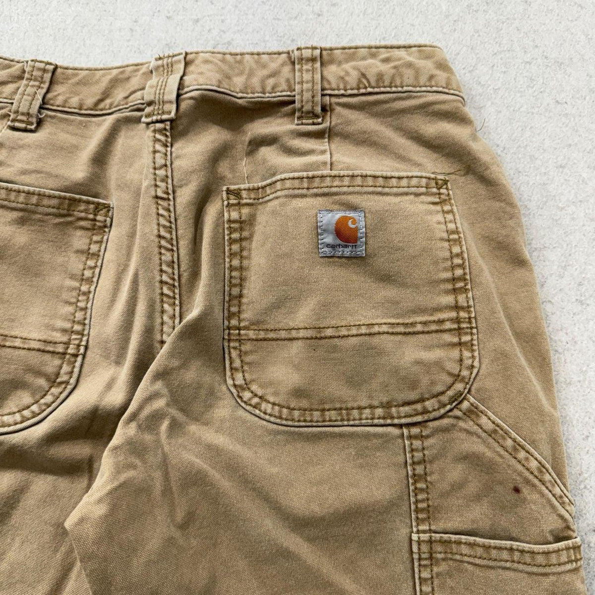 Vintage Y2K 2000's Carhartt Khaki Faded Baggy Carpenter Pants