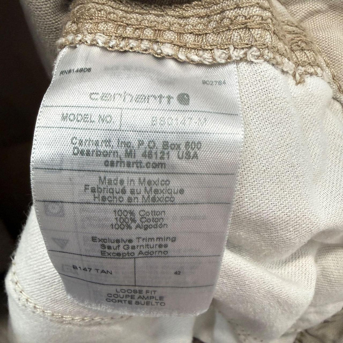 Vintage Y2K 2000's Carhartt Tan Baggy Cargo Shorts