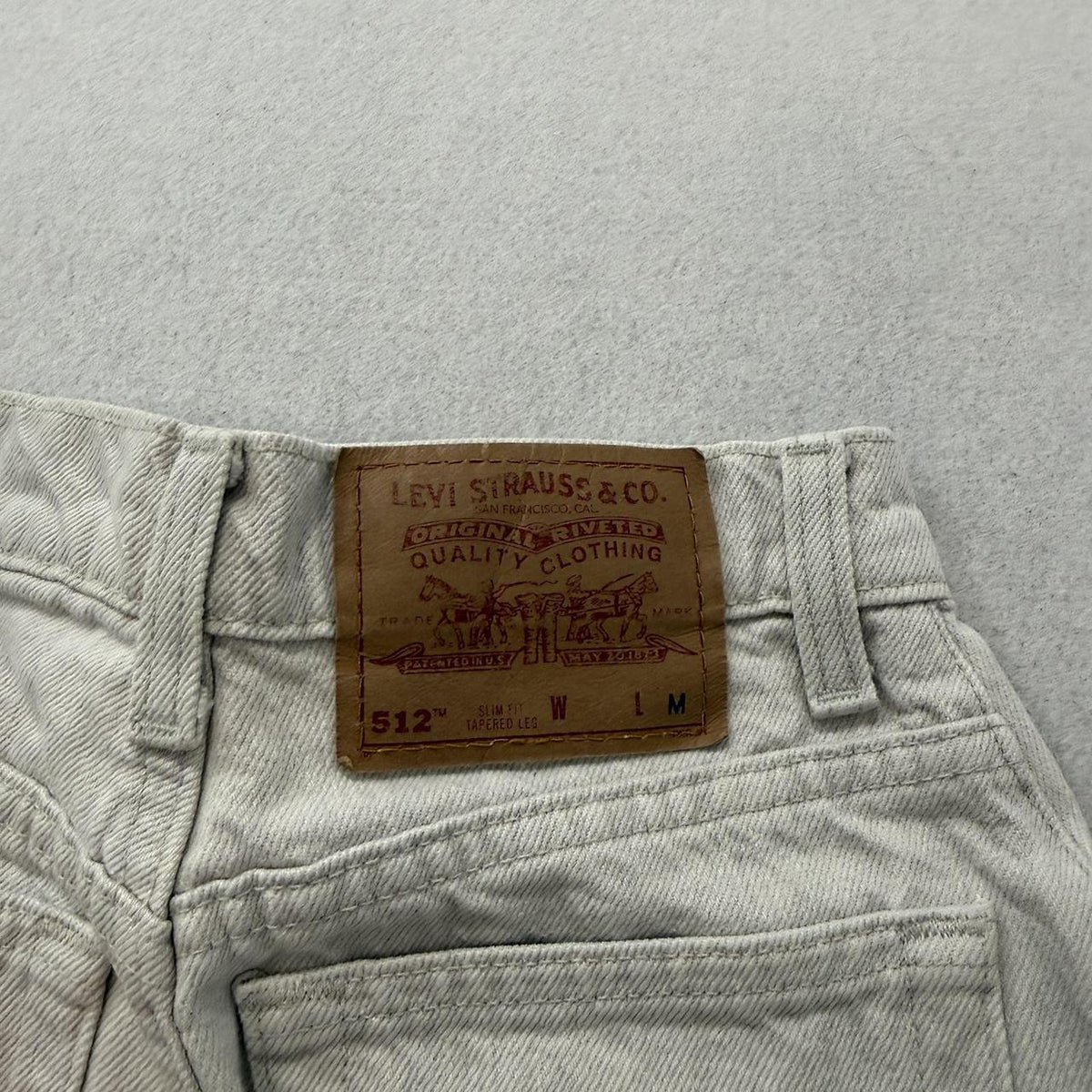 Vintage Y2K 2000's Levi's Faded Open Leg Cream Jeans