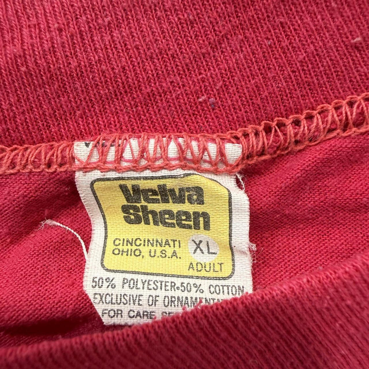 Vintage Y2K 2000's Velva Sheen Burgundy Boxy Las Vegas Graphic Tee