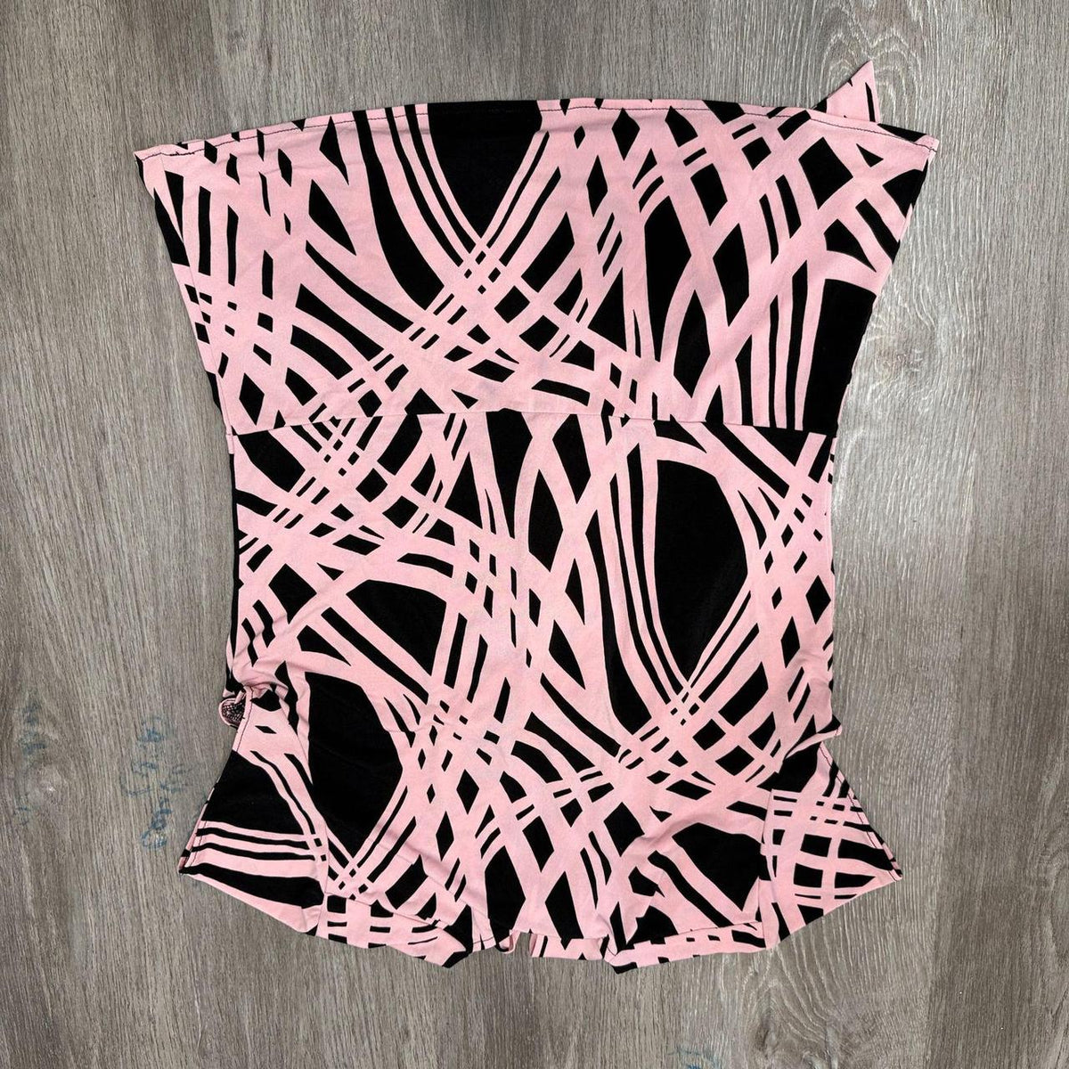 Vintage Y2K 2000's Marc Bouwer Pink Boxy Abstract Wrap Top