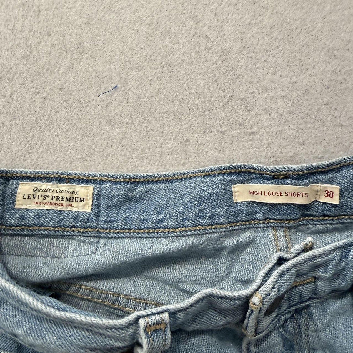 Vintage 90s Levi's Faded Baggy Open Leg Denim Shorts