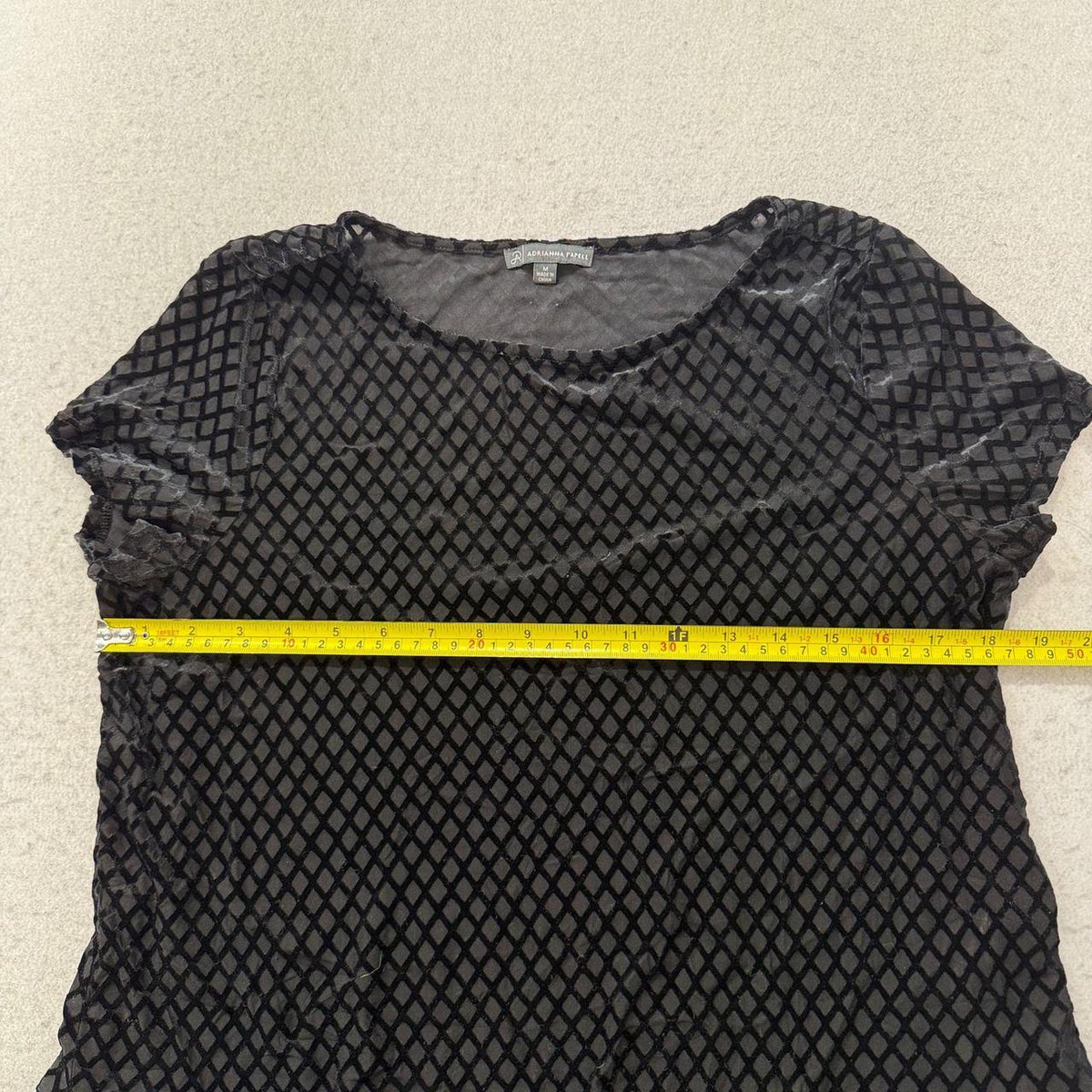 Vintage Y2K 2000's Adrianna Papell Black Boxy Peplum Top